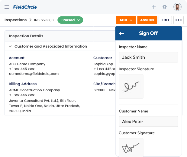 Approvals and eSign Off