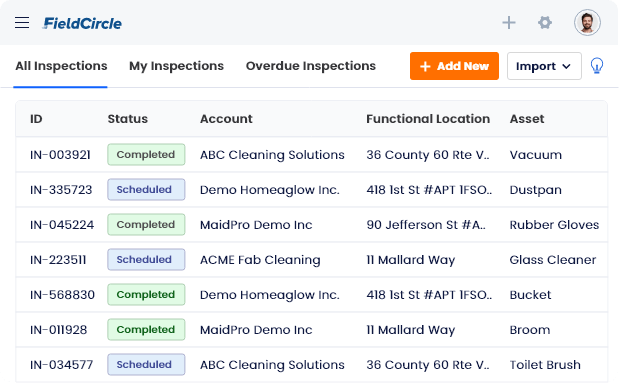 Inspection Requests/Tickets Management