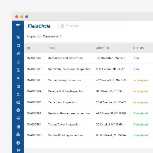 Inspection record management