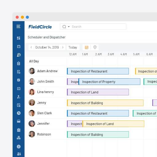 team schedule planning for inspections in a software