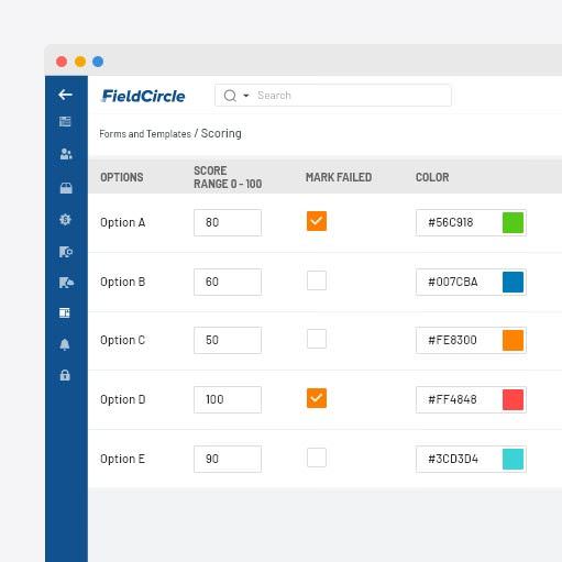 categorization for inspection and custom parameters in safety inspections