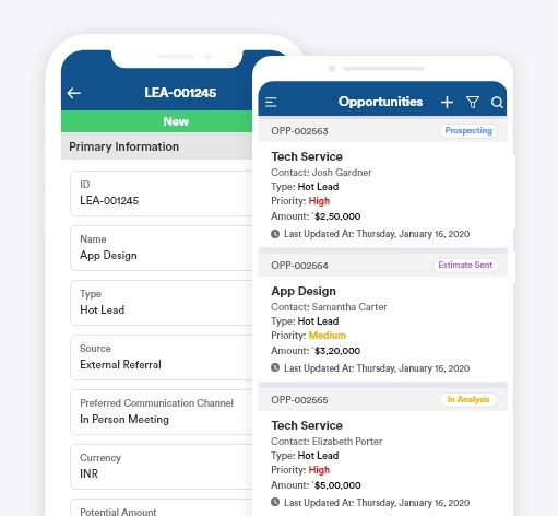 Lead & opportunity management