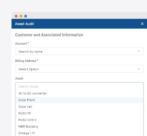 Customer management in a fixed asset management software