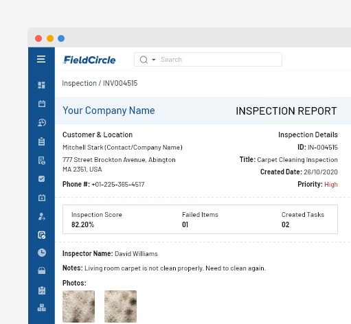 cleaning inspection report management software
