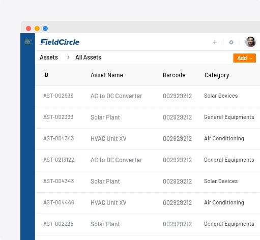 Assset management in CMMS system