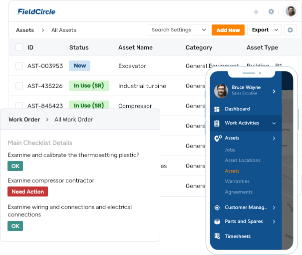 Equipment maintenance software