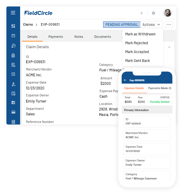 Expense and reimbursement management