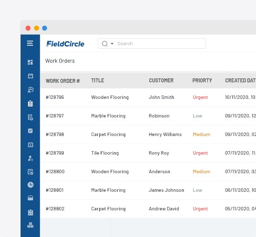 flooring work order management