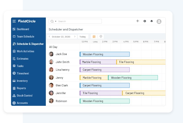 flooring scheduling software