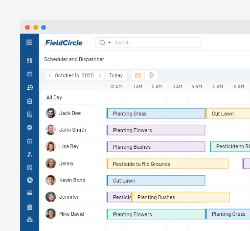 landscape scheduling & dispatch software